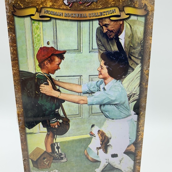 Norman Rockwell Collection 500 Piece Jigsaw Puzzle “Home From Camp” USA  Tin Box - Picture 10 of 11